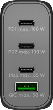 USB-C™ PD GaN Multiport-Schnellladegerät (100 W) schwarz