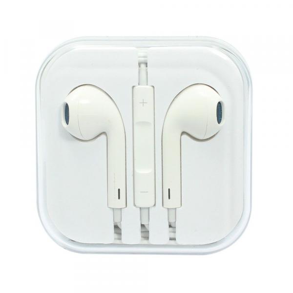 iPhone Stereo Headset mit Lautstärketasten - white